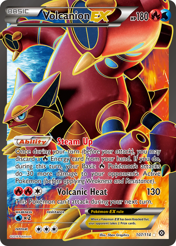 Steam Siege Volcanion EX #107/114